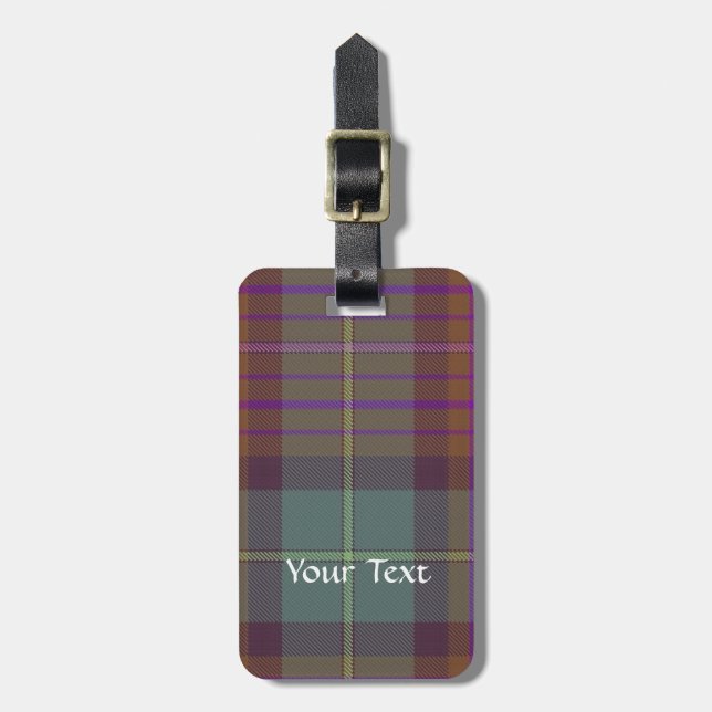 Ancient Scottish tartan Gepäckanhänger (Vorderseite vertikal)