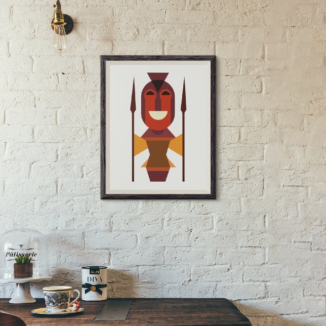 Ancient Soldier Leinwanddruck (art print on the wall dining room)