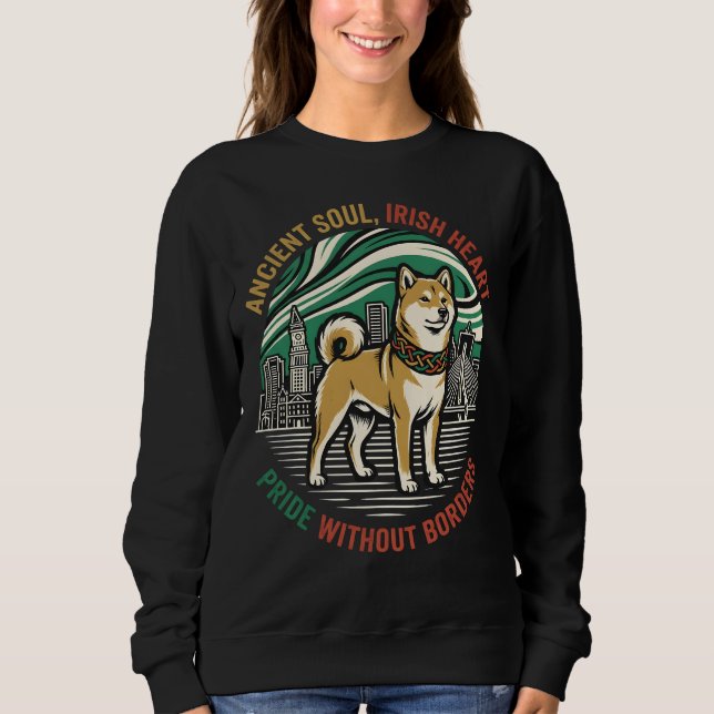 Ancient Soul Irish Heart Shiba Sweatshirt (Vorderseite)
