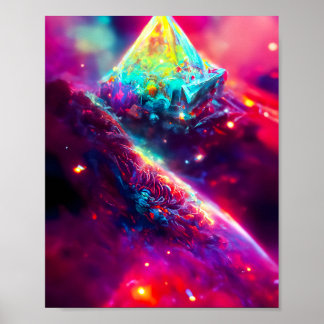 Ancient Space Alien Pyramid Poster