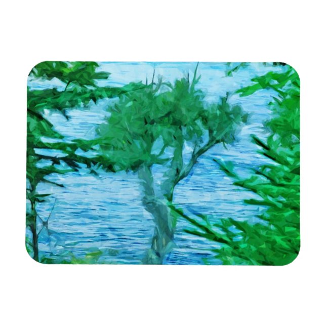 Ancient Spirit Tree in Abstrakt Magnet (Horizontal)