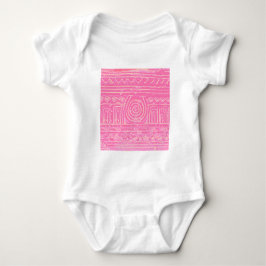 Ancient Sumerian Mesopotamian Muster Pink Baby Strampler