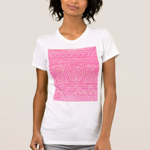 Ancient Sumerian Mesopotamian Muster Pink T-Shirt
