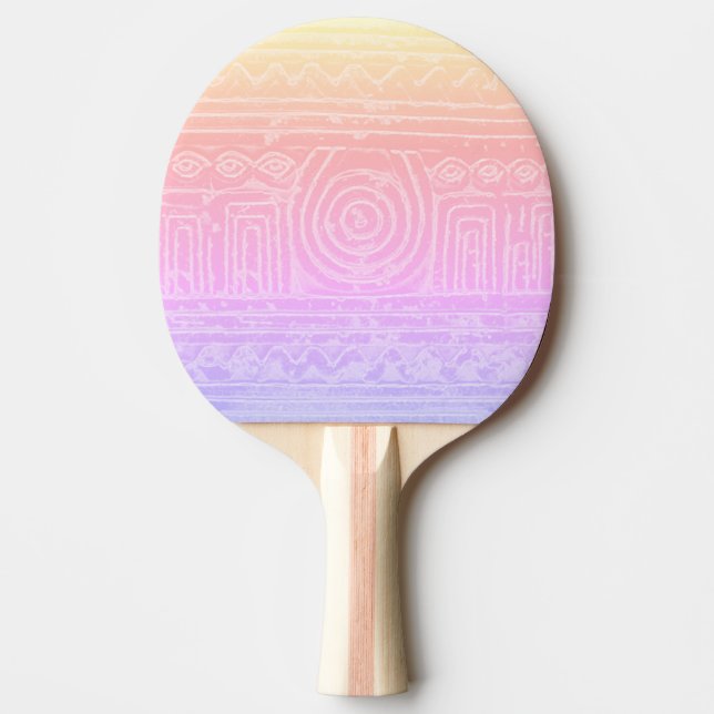 Ancient Sumerian Mesopotamian Muster Pink Tischtennis Schläger (Vorderseite)