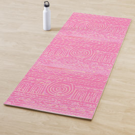 Ancient Sumerian Mesopotamian Muster Pink Yogamatte