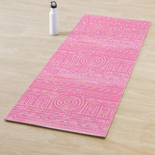 Ancient Sumerian Mesopotamian Muster Pink Yogamatte
