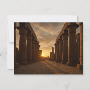 Ancient Temple Majestät Postcard Golden Hour Postkarte