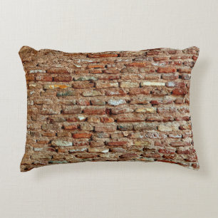 Ancient Textured Brick Wall Lal Killa indiziert Dekokissen