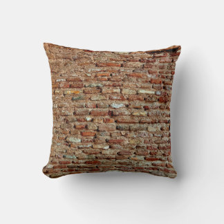 Ancient Textured Brick Wall Lal Killa indiziert Kissen