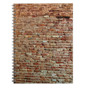 Ancient Textured Brick Wall Lal Killa indiziert Notizblock