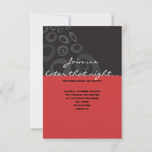 ANCIENT TREE Bar Bat Mitzvah Party Card Einladung (Vorderseite)