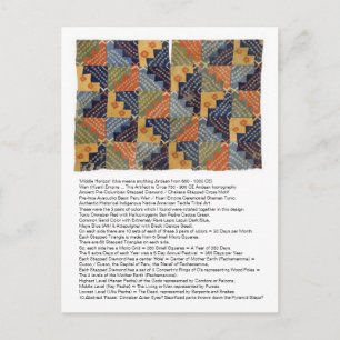 Ancient Wari Stepped Diamond Motif Postcard Postkarte