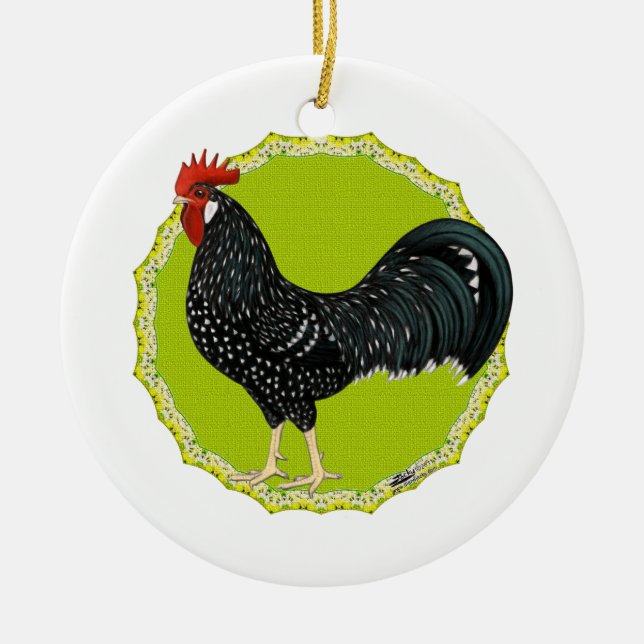 Ancona Rooster Keramik Ornament (Vorne)