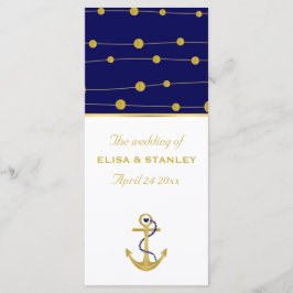 Ancrage de feuille d'or programme de mariage nauti