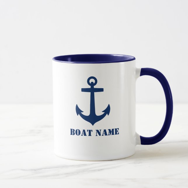 Ancre Ajouter Nom du bateau Mug aa0a (Droite)