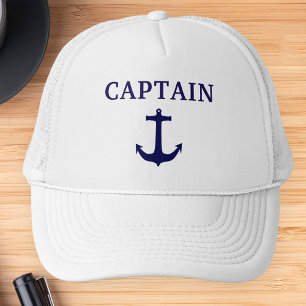 Ancre bleu marine Casquette du capitaine