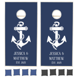 Ancre bleu marine moderne Mariage de nouveaux mari