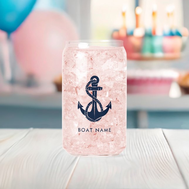 Ancre Bleue marine Nom du bateau Personnalisé (Insitu (Baby Shower))