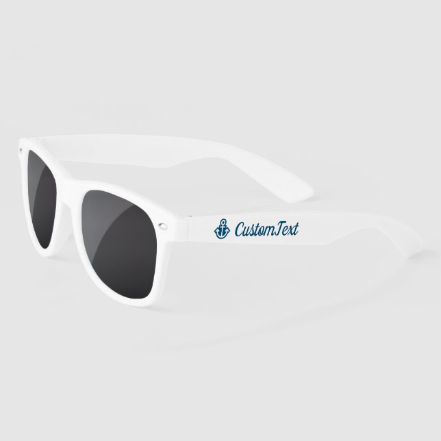 Ancre Bleue Nautique Lunettes de soleil en plastiq (Gauche)