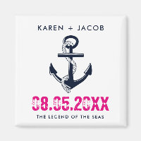 Ancre Croisière Bateau Mariage Favoriser Magnets