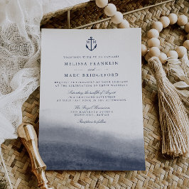 Ancre de marées de marine Faire-part de mariage de
