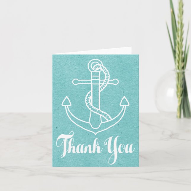 Ancre de Merci bleu marine vintage (Devant)