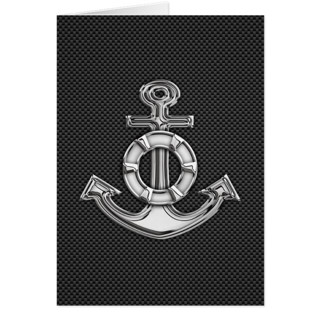 Ancre de sauveteur de chrome sur la fibre de (Devant)