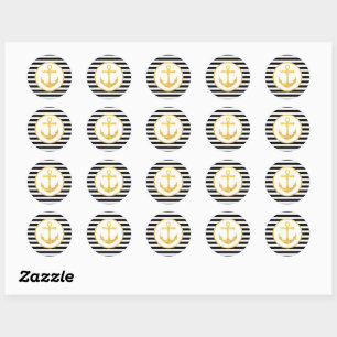 Ancre et bandes   Thème nautique   Stickers