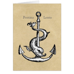 Ancre et dauphin - Festina Lente