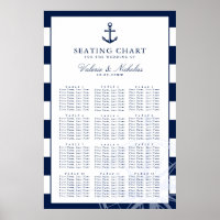 Ancre | Mariage nautique | Tableau de sièges