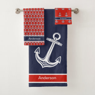 Ancre marine personnalisée Océan Bain bleu bleu bl