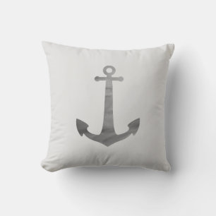 Ancre Nautical Grey Beach Decor Coussin