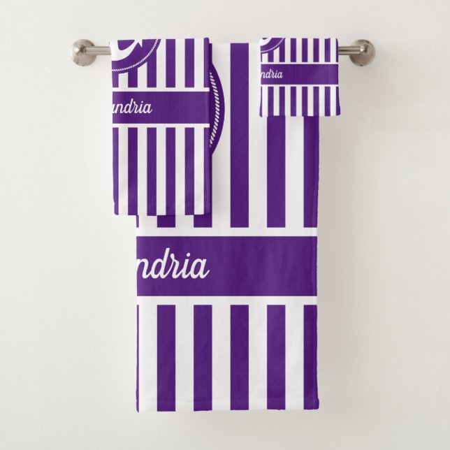 Ancre nautique avec corde Violet et Blancs (En situation)