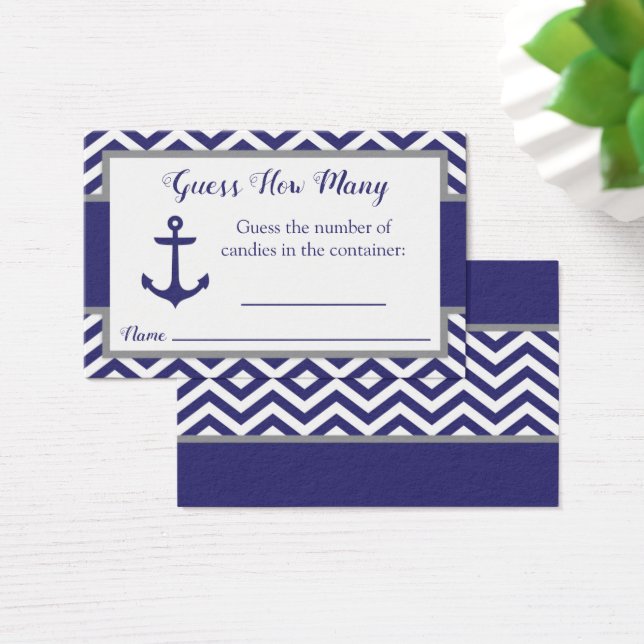 Ancre Nautique Baby shower Devinez combien de cart (Bureau)