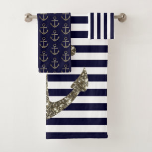 Ancre nautique Blue White Sailing