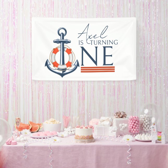 Ancre nautique Bonne fête d'anniversaire bannière (Fête)