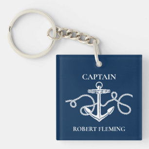 Ancre nautique corde Bateau Capitaine Monogramme