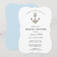 Ancre nautique Invitation à la douche nuptiale