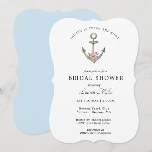 Ancre nautique Invitation à la douche nuptiale