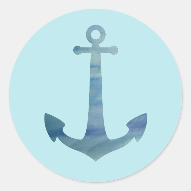 Ancre Nautique Ocean Party Merci Stickers (Devant)