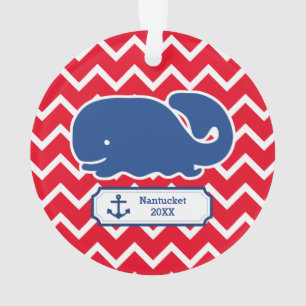 Ancre nautique personnalisée Chevron de baleine