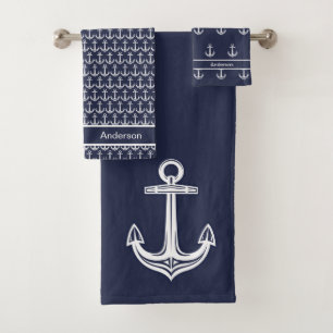 Ancre nautique personnalisée Salle de bain Ocean N