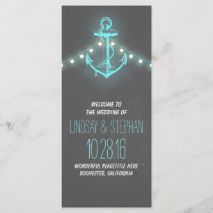 ancre nautique programme de mariage vintage tablea