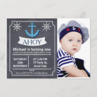 Ancre nautique Tableau de bord Invitation d'annive