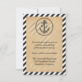 Ancre Nautique Vintage - Invitation à la réception