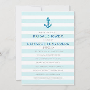 Ancre officielle Invitations nautiques de douche n