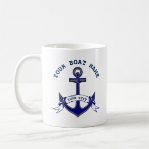 Ancre Personnalisé Nautique Marine Coffee Mug