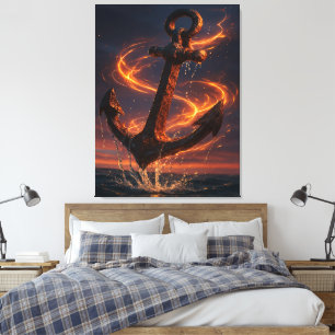 Ancre Rustique Fougueuse – Art Mural Fantastique M