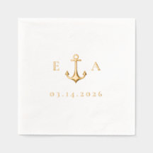 Ancre simple avec initiales et date