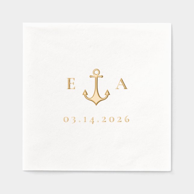 Ancre simple avec initiales et date (Recto)